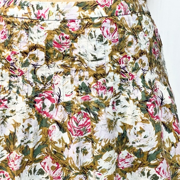 Country cottage cabbage rose midi skirt 100% cotton a-line shabby chic Victorian - Picture 6 of 10